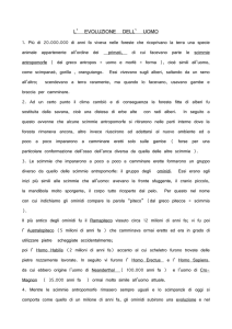 l` evoluzione dell` uomo - Nuovi Corsi on Line