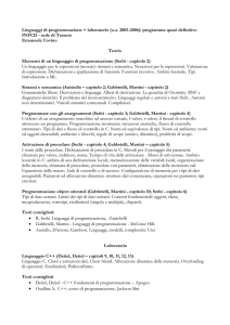 Elementi di un linguaggio di programmazione (Sethi