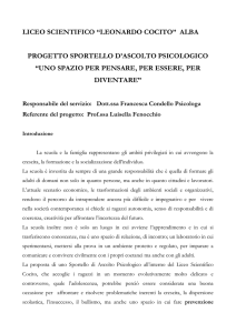 LICEO SCIENTIFICO “LEONARDO COCITO” ALBA PROGETTO