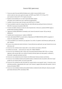 Esercizi SQL (parte terza)
