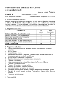 Introduzione alla Statistica e al Calcolo