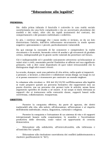 Progetto educazione alla legalità