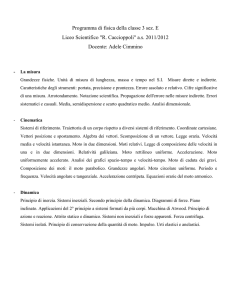 programmazione di matematica