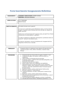 Form Inserimento Insegnamento Bollettino