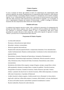 Programma di Chimica Organica - Dipartimento di Biotecnologie