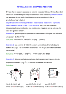potenza max dissipabile resistore