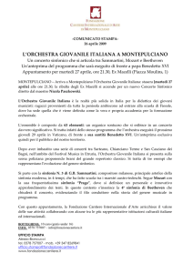 Il concerto di Montepulciano dell`Orchestra Giovanile Italiana