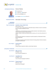 Antonio Paliotta Europass CV, ESP