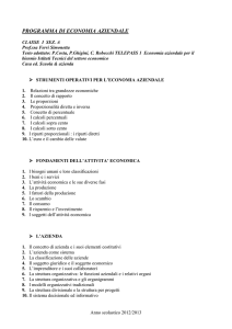 programma di economia aziendale - Istituto Tecnico Economico