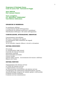 Fisiologia Umana - Facoltà di Medicina e Chirurgia