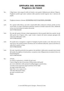 Preghiera dei fedeli - Ufficio per la Liturgia