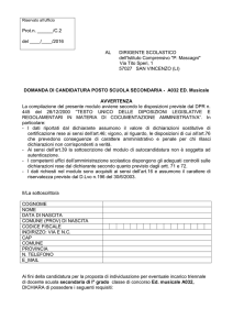 modello di candidatura A032 - istituto comprensivo di san vincenzo
