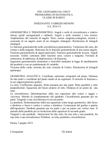 programma matematica.. - Itis Leonardo da Vinci