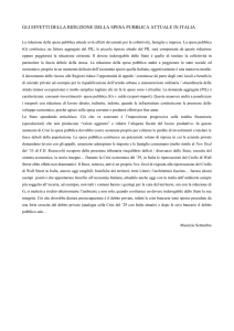 gli effetti della riduzione della spesa pubblica attuale in
