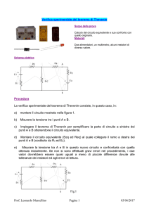 Verifica sperimentale del teorema di Thevenin