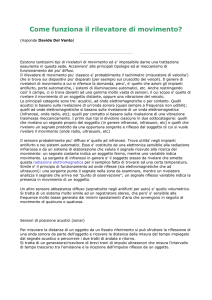 Come funziona il rilevatore di movimento