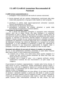 Livelli di Assunzione Raccomandati di Nutrienti LARN