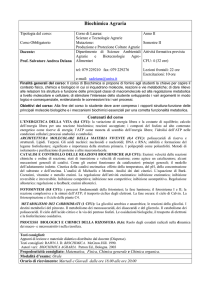 Biochimica Agraria