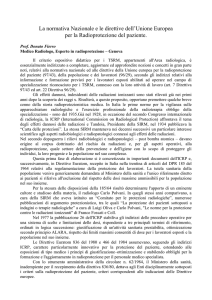 La normativa Nazionale e le direttive dell`Unione Europea