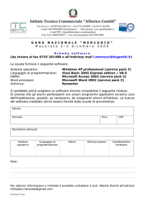 scheda software - ITC Gentili Macerata