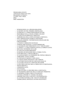 programma svolto religione classe 3 A IPSIA