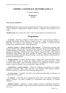 Programma - Dipartimento di Scienze del Farmaco