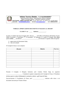 VERBALE DOCUMENTO 15 MAGGIO