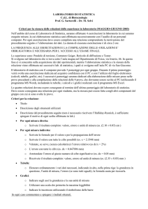 Criteri per le relazioni