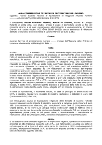 alla commissione tributaria provinciale di livorno