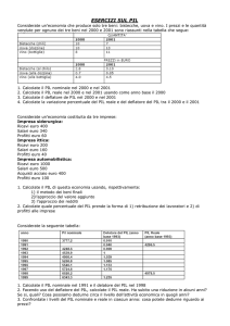 Considerate un`economia che produce solo tre