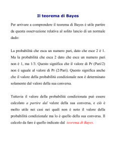 Il teorema di Bayes