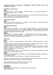 Programma del corso di recupero