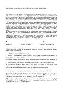 L`APPROCCIO COGNITIVO-COMPORTAMENTALE AL DISAGIO