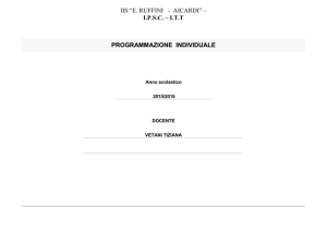 Vetani - minimi Programmazione I A e I B - Ruffini