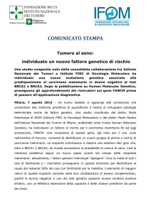 CS 06_08_2015 Studio tumore mammella INT-IFOM