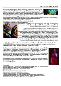 FRANCESCA CIOMMEI Jazz singer, song