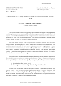 Veleni e farmaci psicologici