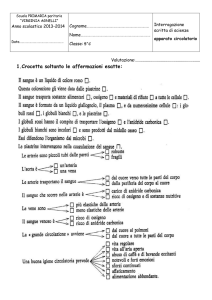 Interrogazione scritta sull`apparato circolatorio