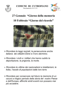 Giorno della memoria - Comune di Cutrofiano