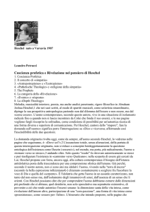 Saggio su A. J. Heschel a cura di Leandro Petrucci