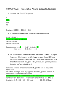 PROVE INVALSI – matematica Alunne: Graduato, Tavarozzi 1) Il
