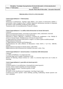 Disciplina: Tecnologie di progettazione di sistemi