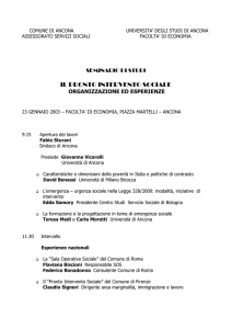 COMUNE DI ANCONA UNIVERSITA` DEGLI STUDI DI ANCONA