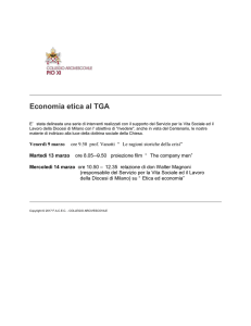 COLLEGIO PIO XI - Economia etica al TGA