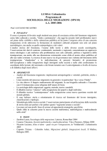 sociologia delle migrazioni