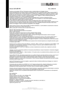 Articolo: ILO LED 1B Rev. LUGLIO-12 Armatura con tecnologia a