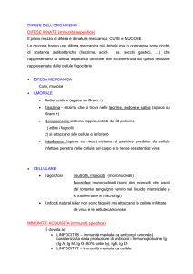 DIFESE INNATE (immunità aspecifica)