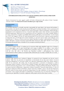 Modulo consenso per botox