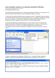 Come schedulare i backup con le operazioni pianificate di Windows