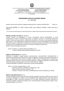 scienze umane - Liceo Duca D`Aosta